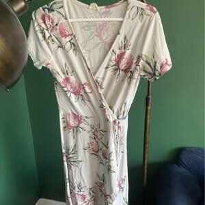 Floral cross over dress medium